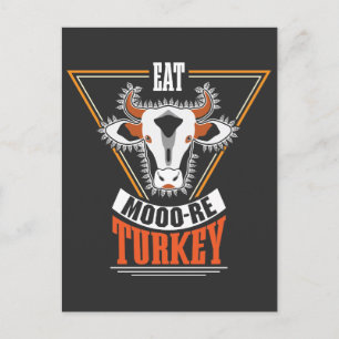 Öka mer Turkiets Thanksgiving Helgdag Cow Vykort