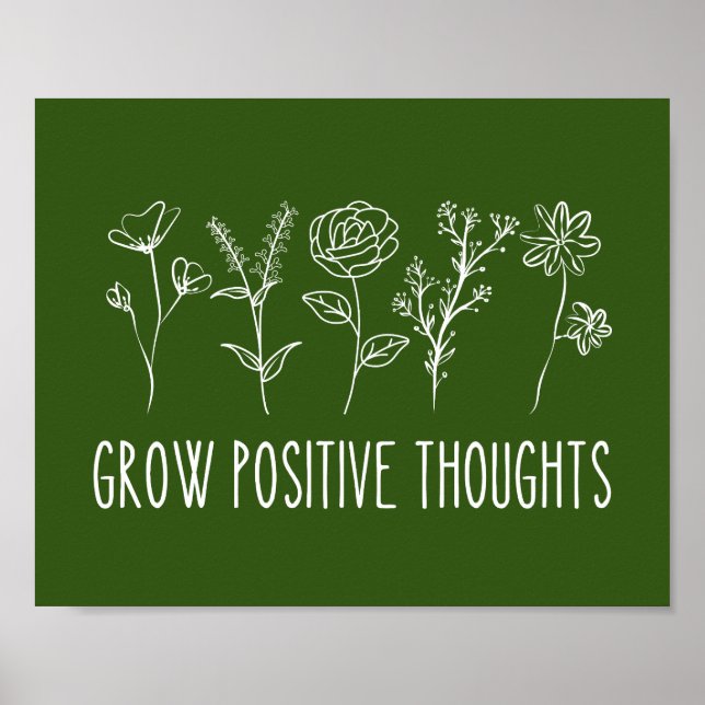 Öka positiva tankar estetiskt poster (Framsidan)