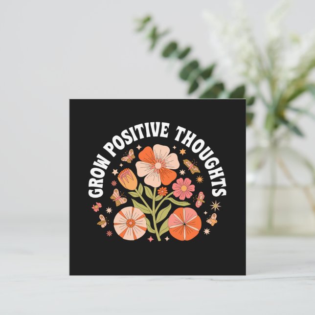 Öka positiva tankar - inspirerande Blommigt (Stående Fram)