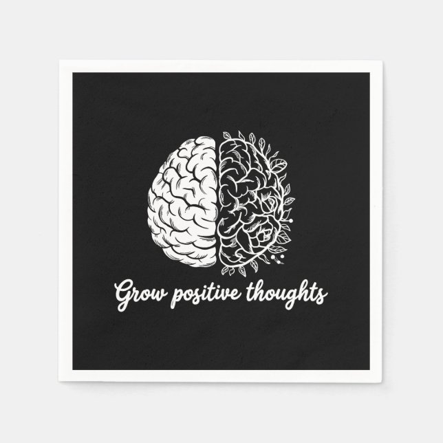 Öka positiva tankar - inspirerande pappersservett (Framsidan)