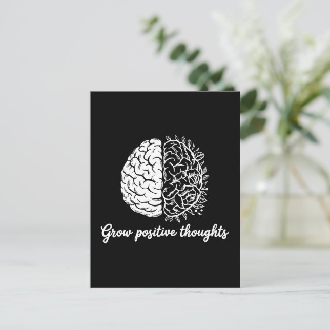 Öka positiva tankar - inspirerande vykort (Stående Fram)
