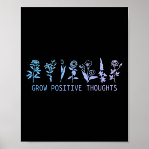 Öka positiva tankar om psykisk hälsa Medveten Poster