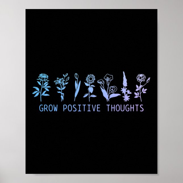Öka positiva tankar om psykisk hälsa Medveten Poster (Framsidan)
