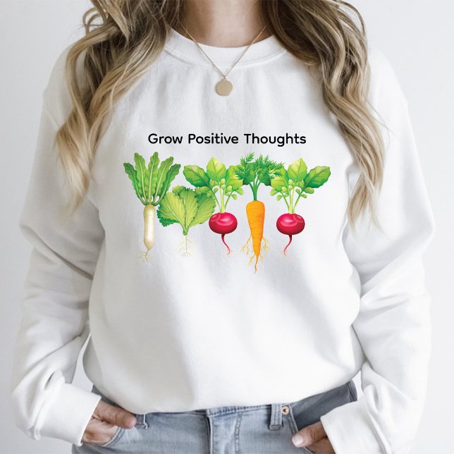 Öka positiva tankar/Organic Gardener White T Shirt (Grow Positive Thoughts / Organic Gardener White T-Shirt)