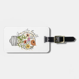 Öka positiva tankar Wildblommeinspiration Bagagebricka