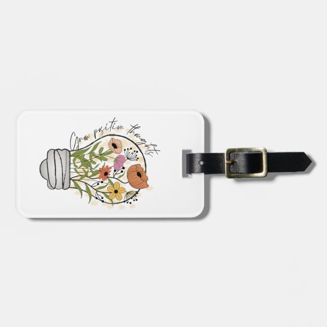 Öka positiva tankar Wildblommeinspiration Bagagebricka (Horisontell Framsida)