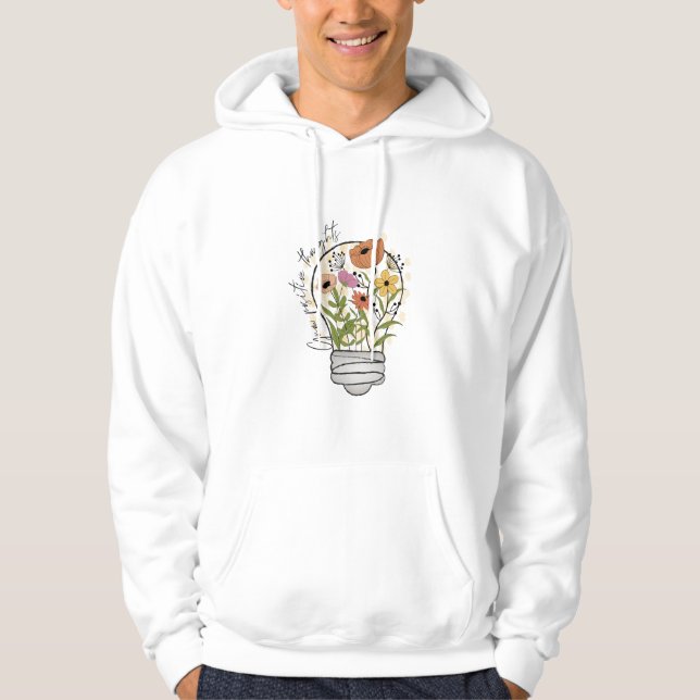 Öka positiva tankar Wildblommeinspiration Hoodie (Framsida)