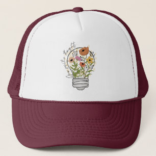 Öka positiva tankar Wildblommeinspiration Keps