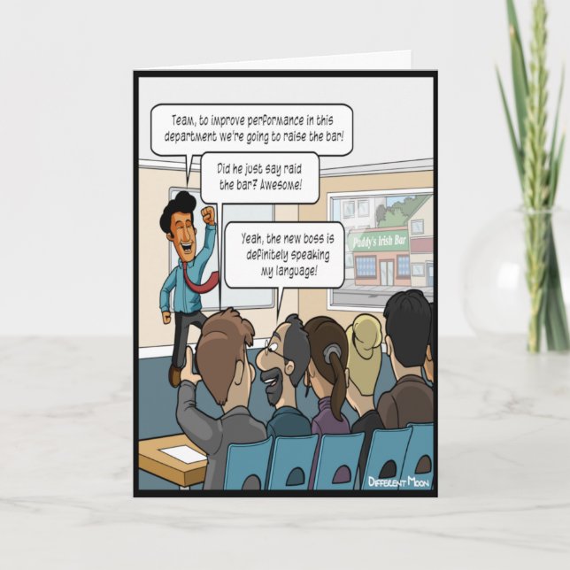 Öka Pub Funny Chef-dagskortet Kort (Framsida)