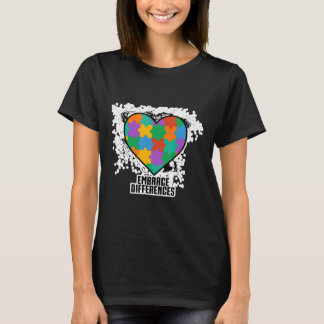 Öka skillnaderna - stöd för medvetandehöjande auti t shirt