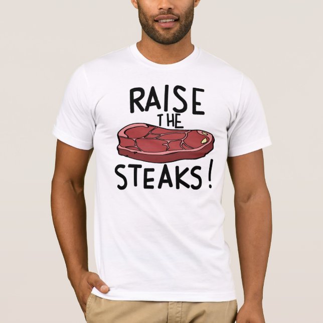 Öka Steaks! T Shirt (Framsida)