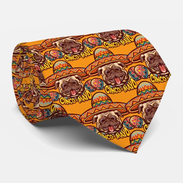 Öka Stil: Cinco de Mayo Pug Hund Party Slips (Rullad)