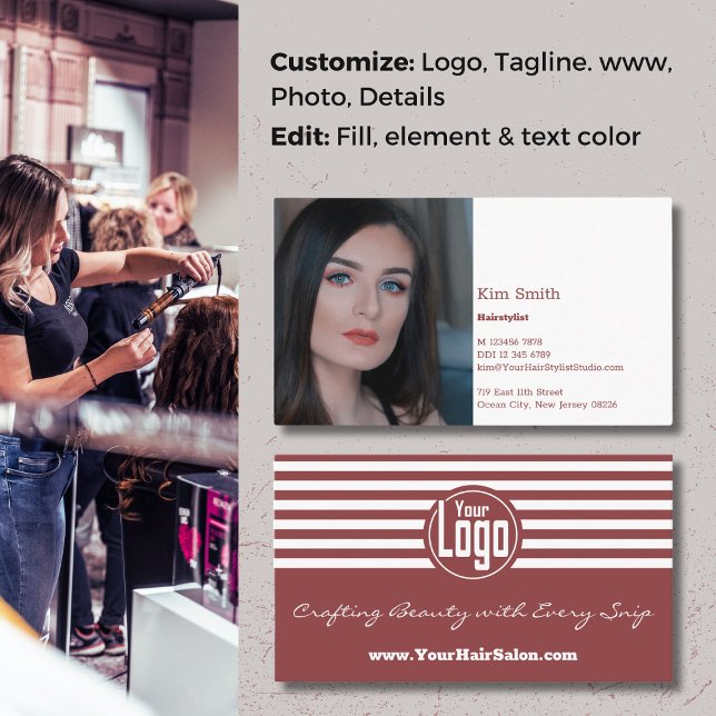 Öka Stil en rökig Topaz Hairstylist Visitkort (Elevate Your Style a Smoky Topaz Hairstylist Business Card)