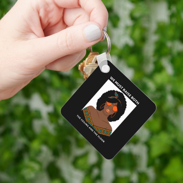 Öka takten i Golv BLM Kvinnors Höger Nyckelring (Hand)