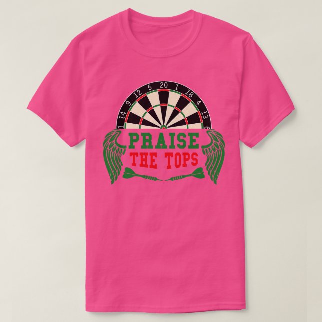 Öka Toppar Darts Jersey T Shirt (Design framsida)