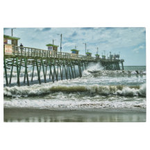 Öka under Sjölandskapet Bogue Pier Beach