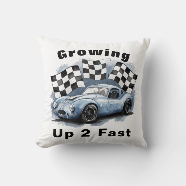 Öka upp 2 snabba Födelsedagsfester Kudde (Framsida)