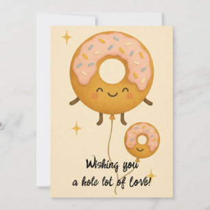 Öka upp Cute Pastel Donut Birthday Card Julkort