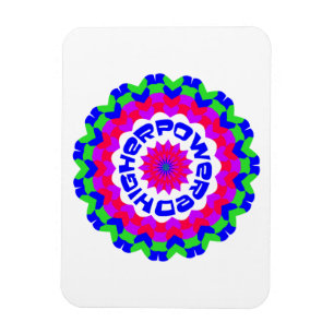 Ökad Andlig-offerten Kaleidoscope-design Magnet