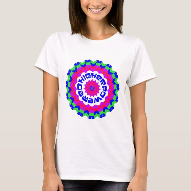 Ökad Andlig-offerten Kaleidoscope-design T-shirt (Framsida)