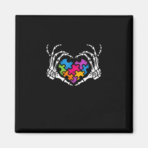Ökad känslighet är Skeleton Hand Heart Puzzle Pi. Magnet