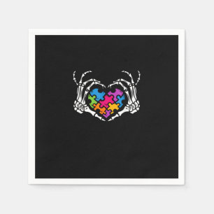 Ökad känslighet är Skeleton Hand Heart Puzzle Pi. Pappersservett