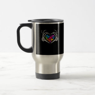 Ökad känslighet är Skeleton Hand Heart Puzzle Pi. Resemugg