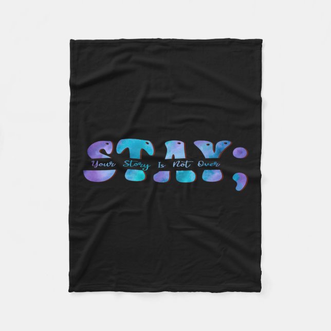 Ökad medvetandegrad om självmord Håll din historia Fleecefilt (Framsidan)