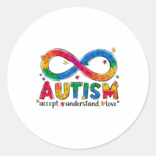 Ökad medvetenhet om autism accepterade att förstå runt klistermärke