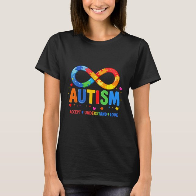Ökad medvetenhet om autism accepterade att förstå  t shirt (Framsida)