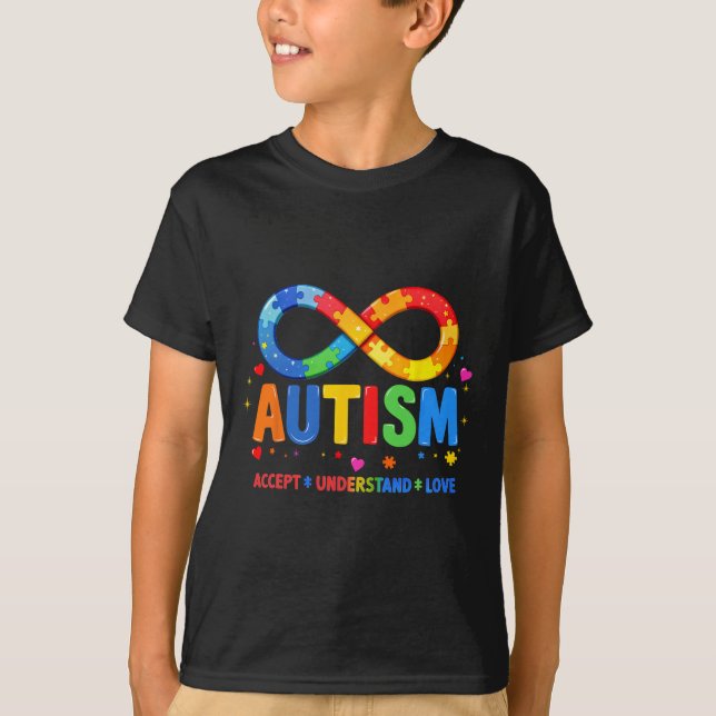 Ökad medvetenhet om autism accepterade att förstå  t shirt (Framsida)