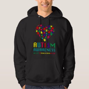 Ökad medvetenhet om autism Accepterar Kärlek Autis Hoodie