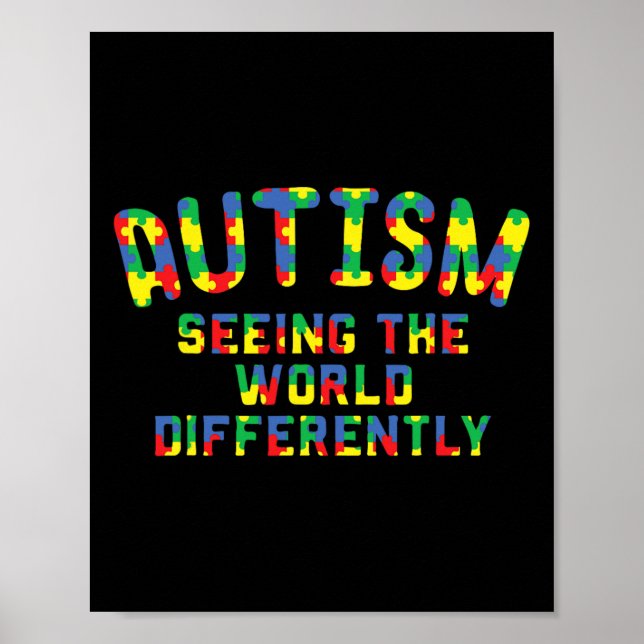 Ökad medvetenhet om autism - att se världens Autis Poster (Framsidan)