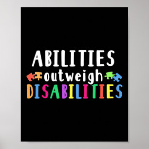 Ökad medvetenhet om autism - funktionshinder poster