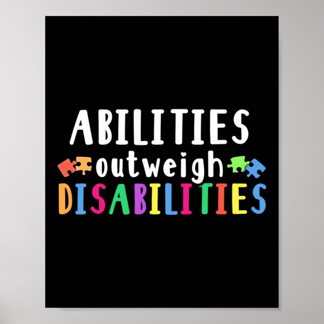 Ökad medvetenhet om autism - funktionshinder poster (Framsidan)