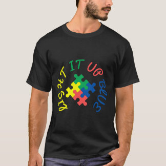 Ökad medvetenhet om Autism Ljusar upp blått T Shirt