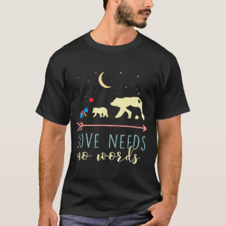 Ökad medvetenhet om autism - Mamma Bear Kärlek beh T Shirt
