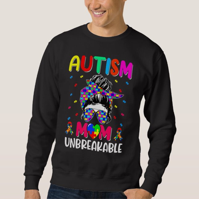 Ökad medvetenhet om autism Mamma Life Shirt Women  Lång Ärmad Tröja (Framsida)