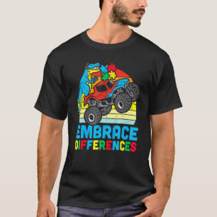 Ökad medvetenhet om autism Olika Trex Monster T Shirt