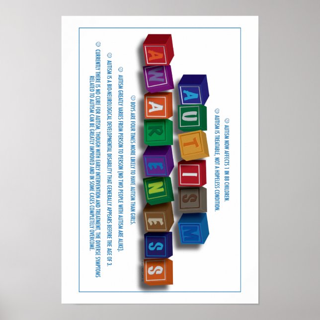 Ökad medvetenhet om autism Poster (Framsidan)