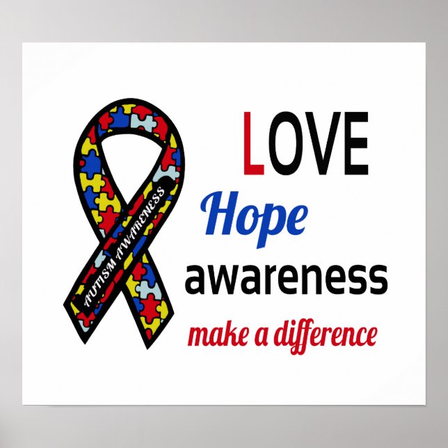 Ökad medvetenhet om autism Poster (Framsidan)