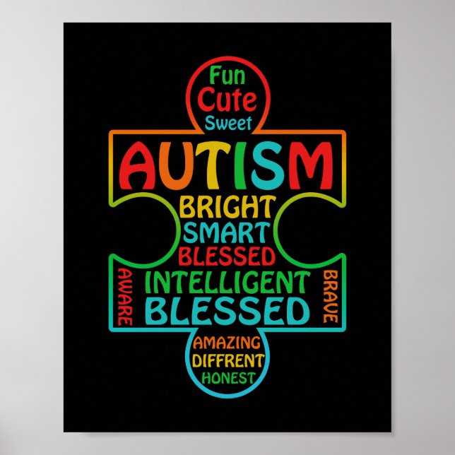 Ökad medvetenhet om autism poster (Framsidan)