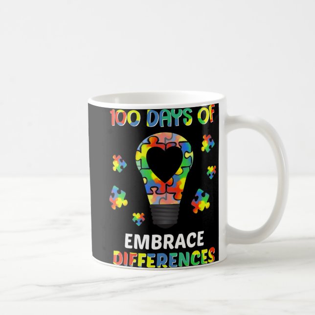 Ökad medvetenhet om autism Skillnader 100 dagar av Kaffemugg (Höger)
