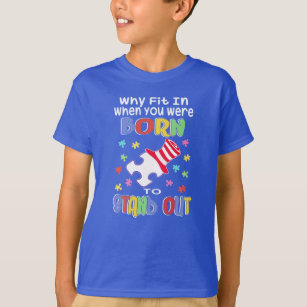 Ökad medvetenhet om autism står ut Kampanj T Shirt