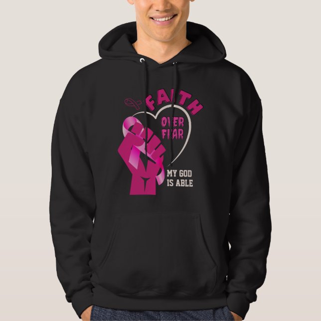 Ökad medvetenhet om bröstcancer hoodie (Framsida)
