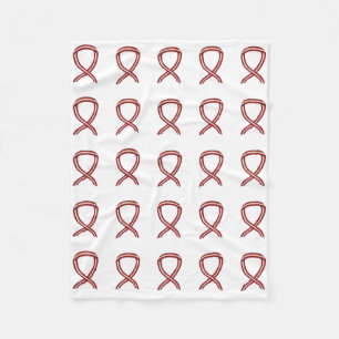 Ökad medvetenhet om bröstcancer Ribbon Fleece Blan