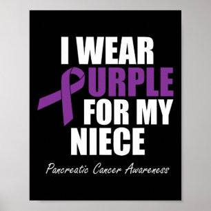 Ökad medvetenhet om cancer i Bära Lila för mitt N Poster