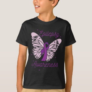 Ökad medvetenhet om epilepsi Månad Lila Ribbon Adv T Shirt