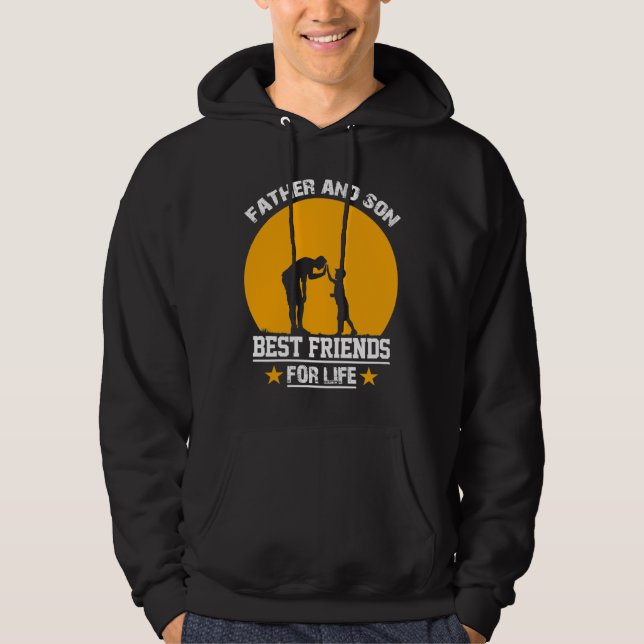 Ökad medvetenhet om Far och bästa vän för L Hoodie (Framsida)