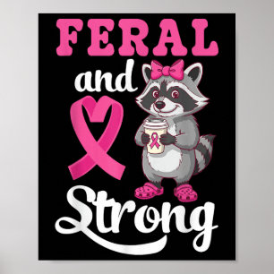 Ökad medvetenhet om feral och kraftig bröstcancer poster